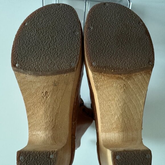 Sweedish Hasbeens Lace-Up Ankle Boot in Natural Leather Size EU 36 - Picture 5 of 11